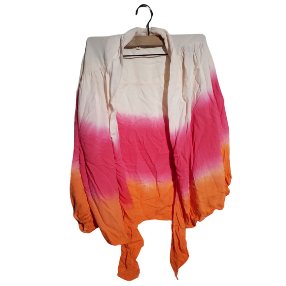 Young Fabulous & Broke Womens Cardigan Tie Dyed Open Front Tie Front Sz Small - Picture 1 of 7